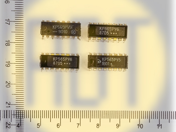Микросхемы DIP пластмасса (565РУ3, 4, 5, 6, 7) только желтые внутри ...